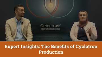 Expert insights video about the benefits of cyclotron production.